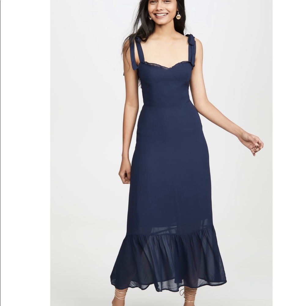 Reformation Nikita Dress in Navy